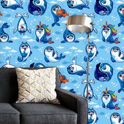 ArtzFolio Printed UV-Resistant Anti-Bacterial Cartoon Seal Peel & Stick Wallpaper-image-67