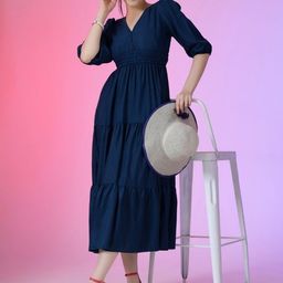 Krunal Raiyani Applique Fit & Flare Maxi Dress-image-60