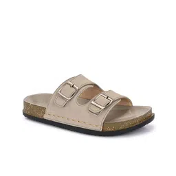 Layasa Women Striped Open Toe Flats with Buckles-picture-15