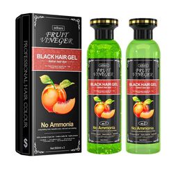 Adbeni Set Of 2 Fruit Vinegar Black Gel Hair Color- 500 ml Each-3