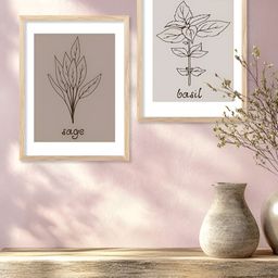 Kotart Grey & Black 2 Piece Wood Floral and Botanical Wall Paintings-picture-29