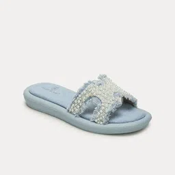 Marc Loire Embellished Open Toe Flats-image-2