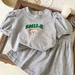 FOREVER FRIDAY Girls Graphic Printed Round Neck Pure Cotton Top With Shorts-picture-23