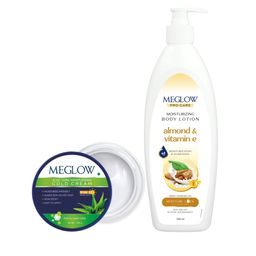 MEGLOW Set Of 2 Cold Cream 125 g & Almond & Vitamin E Body Lotion - 500 ml-image-53