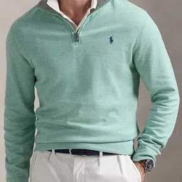 Polo Ralph Lauren Men Luxury Jersey Quarter-Zip Pullover Sweaters-image-8