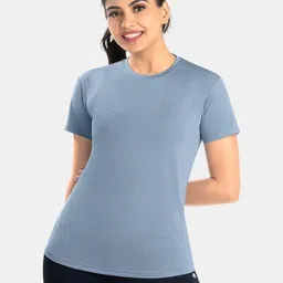 Dermawear Women Solid Round Neck T-Shirt-picture-23