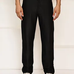 Indian Needle Men Relaxed Tapered Fit Mid-Rise Wrinkle Free Trouser-picture-15