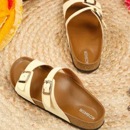 Kosher Women Open Toe Flats with Buckles-picture-13
