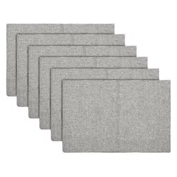 Kuber Industries Grey Multiuses Jute Table Placemat For Kitchen Dining Table Set Of 6-7