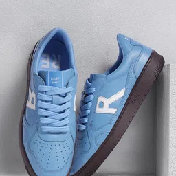 RARE RABBIT Men Perforations Leather Lace-Up Sneakers-image-57