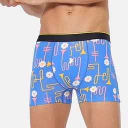 Bummer Men's Printed Micro Modal Trunks Underwear TRDBST02S-Dixie Blues, String Theory image 5