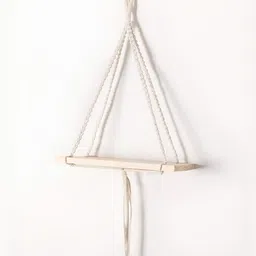Decazone Beige Macrame Wall Hanging Shelf-42