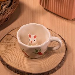 Rare Planet White & Red Solid Ceramic Glossy Cups Set of Cups and Mugs-14