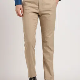 Turtle Men Checked Tailored Slim Fit Trousers-image-32