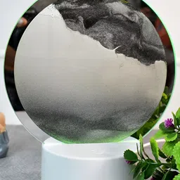 DeoDap Transparent Abstract Shaped Glass Table Lamp image 4