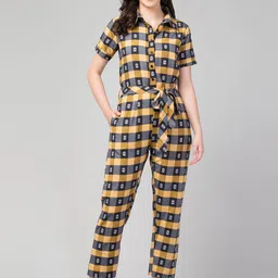 Zuvino Checked Basic Jumpsuit-9