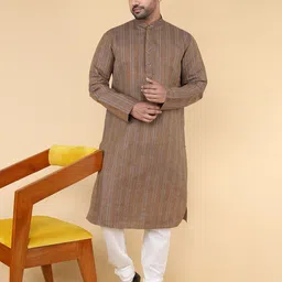 ZOIS Men Khadi Khadi Kurta-image-18