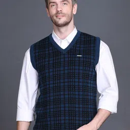 GODFREY Men Checked Sweater Vest-image-48