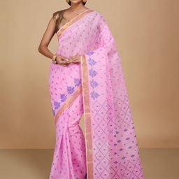 BENGAL HANDLOOM Woven Design Zari Pure Cotton Taant Saree-image-62