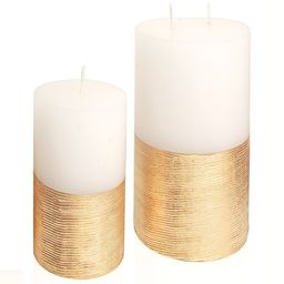 PROKART Gold-Toned & White 1 pieces Pillar Candle-image-27
