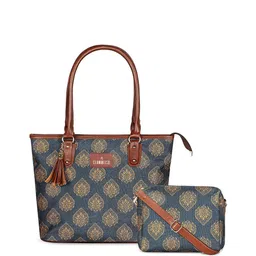 THE CLOWNFISH Printed Structured Shoulder Bag with Tasselled-45