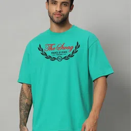 SWAGNOX Men Typography Printed Drop-Shoulder Sleeves Pockets T-shirt-picture-29