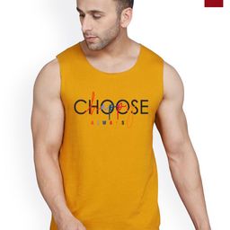 SLOWLORIS Pack of 2 Printed Combed Cotton Vest VSL26 CMB(CHS MUSTARD)(LOOK MAROON)-image-67