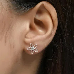 Nemichand Jewels Floral Studs Earrings-34