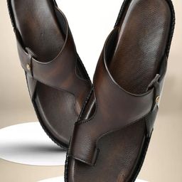ZIRSQ Men Brown Synthetic Leather Sandals-image-99
