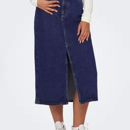 Tripursundari Fashion Women Straight Maxi Denim Skirt-51