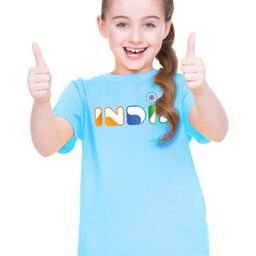 BRATMA Kids Printed V-Neck Applique T-shirt-image-28