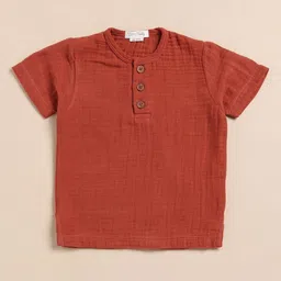 COT & CANDY Kids Henley Neck Pockets T-shirt-image-81