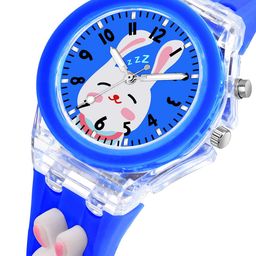 SWADESI STUFF Unisex Kids Dial & Bracelet Style Straps Analogue Watch MULTI BLUE RABBIT image 2