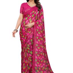 Moda Rapido Pink Poly Georgette Embellished Sarees-picture-48