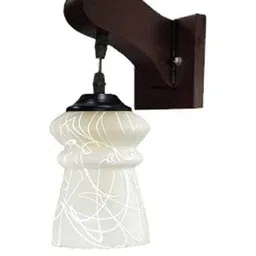 Somil Premium Designer Glass Wall / Night Lamp Elegant & Stylish Dcor Accent for Modern Interiors, Color- White, Size:- 20 X 25 X 22.5 CM-image-86