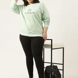 MARCA Bold Women Plus Size Typography Printed Sweatshirt-picture-4