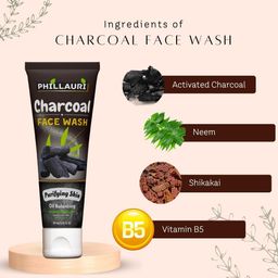 Phillauri Set Of 3 Charcoal Strawberry & Tea Tree Face Wash For Deep Cleansing-60ml Each image 5