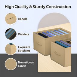 Aura Brown Set of 2 Regular Drawer Organisers image 3