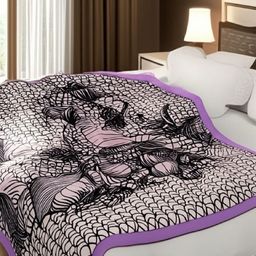 tundwal's Purple & White Mink Heavy Winter Double Bed Blanket-image-31