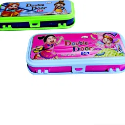 Double Door Big Extra Storage 2 Side Open Extra large Big space Art Plastic Pencil Boxes-image-15