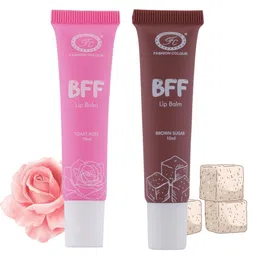 Fashion Colour Set Of 2 Bff Lip Balm - 10 ml Each - Toast Rose & Brown Sugar-22