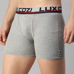 Lux Cozi Men Pack of 3 Pure Cotton Assorted Long Trunks COZI_GLO_INTLCK_AST3_3PC image 2