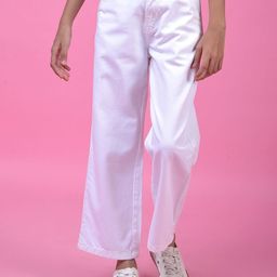 Crimsoune Club Girls Wide Leg Mid-Rise Heavy Fade Stretchable Jeans-image-69