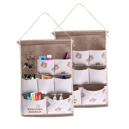 Aura Brown & White 2 Pieces Hooks & Hanger Rob Wall Mount Bags-picture-23