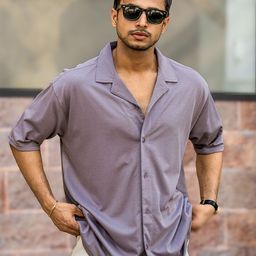 Maniac Comfort Casual Cuban Collar Oversized Shirt-image-43