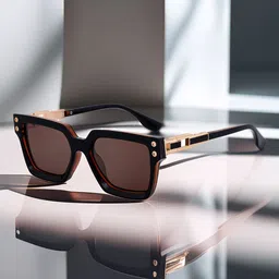 HASHTAG EYEWEAR Unisex Polarised and UV Protected Lens Full Rim Square Sunglasses-55