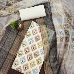 HERE&NOW Embellished Unstitched Dress Material-image-58