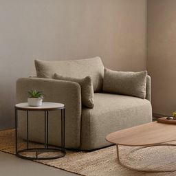 nestroots CozyChic Sand-Colored Boucle Accent Sofa-10