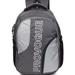 Provogue Unisex Brand Logo Printed Backpack with Compression Straps-5