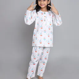 Little Clothings Kids Ship Printed Organic Cotton Night suit-picture-48